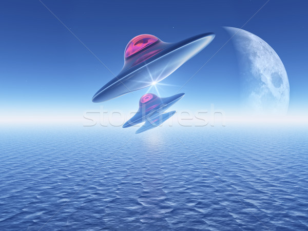 Ciencia ficción vuelo agua cielo buque ciencia Foto stock © guffoto