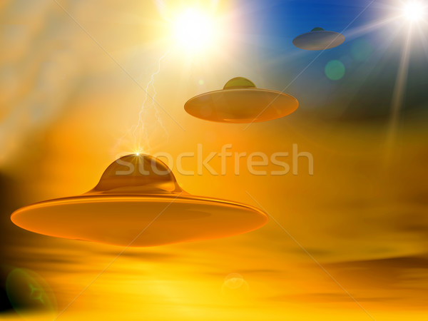 Ciencia ficción espacio buque ciencia estrellas ufo Foto stock © guffoto