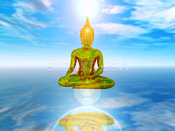 Imagine de stoc: Zen · 3D · ilustrare · spiritualitate · pace · Asia