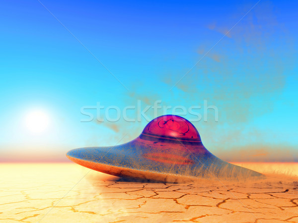 Accidente ufo cielo desierto rock buque Foto stock © guffoto