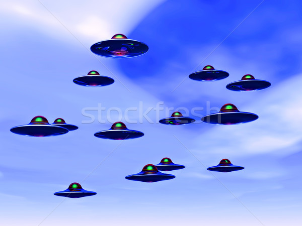 Zdjęcia stock: Ufo · fantastyka · naukowa · przestrzeni · statku · nauki · pływające