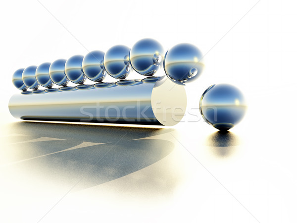 Echilibru cilindru abstract sticlă albastru Imagine de stoc © guffoto