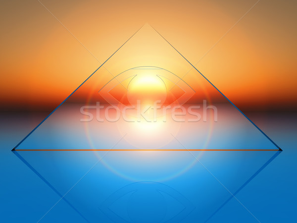 Olho luz vidro nascer do sol deus religião Foto stock © guffoto