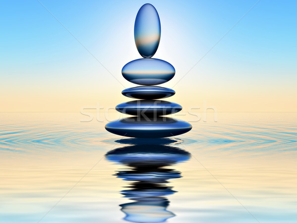 Równowaga wody 3D charakter morza Zdjęcia stock © guffoto