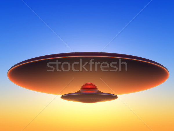 Science fiction illustratie ruimte schip wetenschap ufo Stockfoto © guffoto