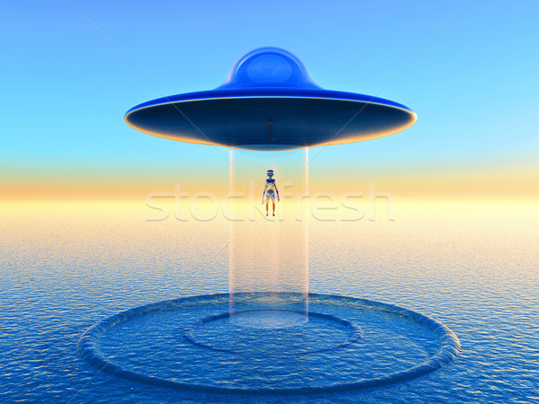 Alienígena ficção científica céu espaço navio ciência Foto stock © guffoto