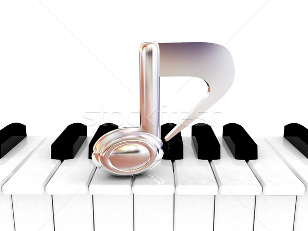 3d note on a piano Stock photo © Guru3D
