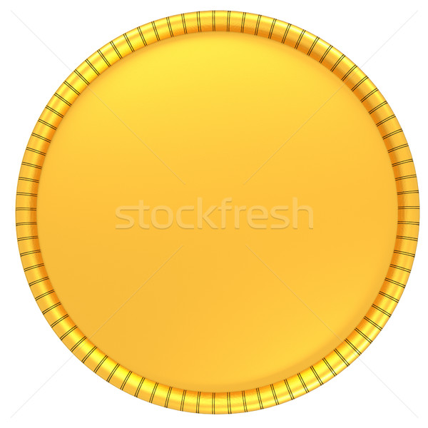 Moeda de ouro ilustração isolado branco 3d render metal Foto stock © Guru3D