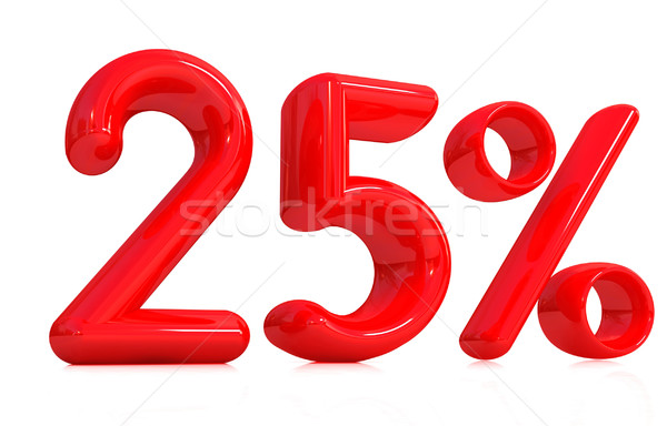 3d red '25' - twenty five percent Stock photo © Guru3D