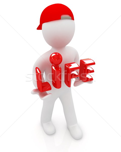 Concept of life-saving with 3d man Stock photo © Guru3D