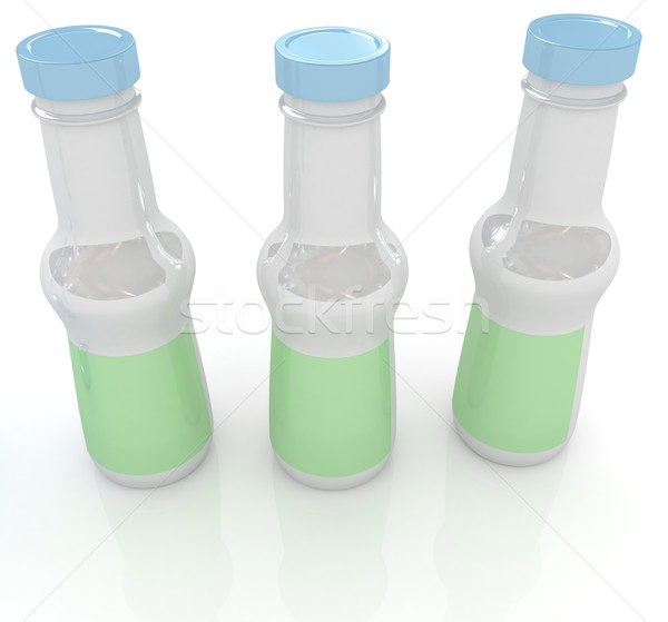 Plastic milk products bottles set  Stock photo © Guru3D