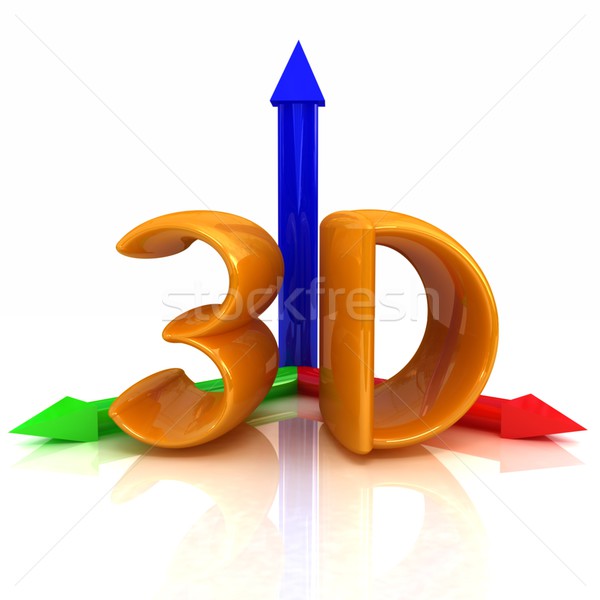 3D-Text weiß Business Technologie Theater gelb Stock foto © Guru3D