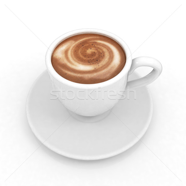 Mug blanche café temps Ouvrir la tasse [[stock_photo]] © Guru3D