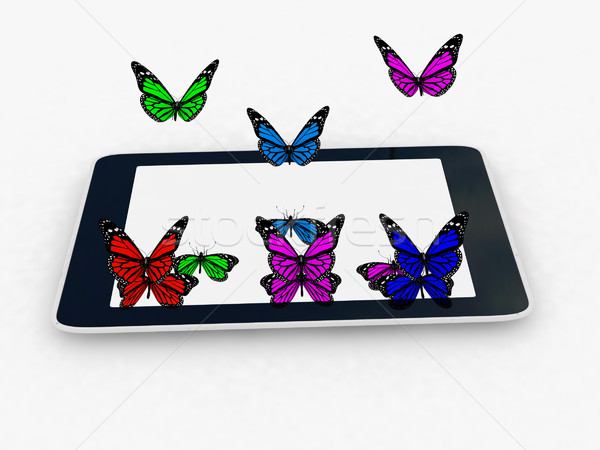 butterflies on a phone Stock photo © Guru3D