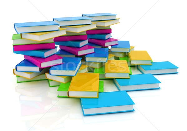 Coloré réel livres blanche papier école [[stock_photo]] © Guru3D