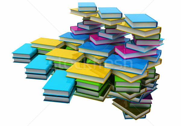 Coloré réel livres blanche papier école [[stock_photo]] © Guru3D