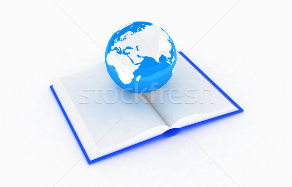 カラフル 図書 地球 本当の 図書 世界中 ストックフォト © Guru3D