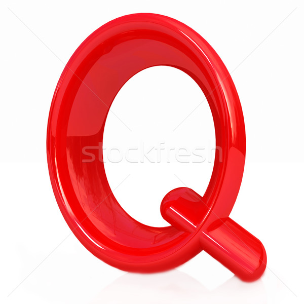 Alphabet on white background. Letter 'Q' Stock photo © Guru3D