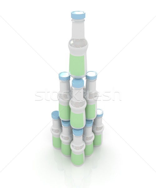 Plastic milk products bottles set  Stock photo © Guru3D