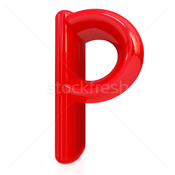 Alphabet on white background. Letter 'P' Stock photo © Guru3D