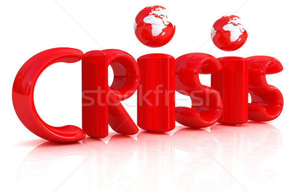 3D rouge texte crise blanche éducation [[stock_photo]] © Guru3D
