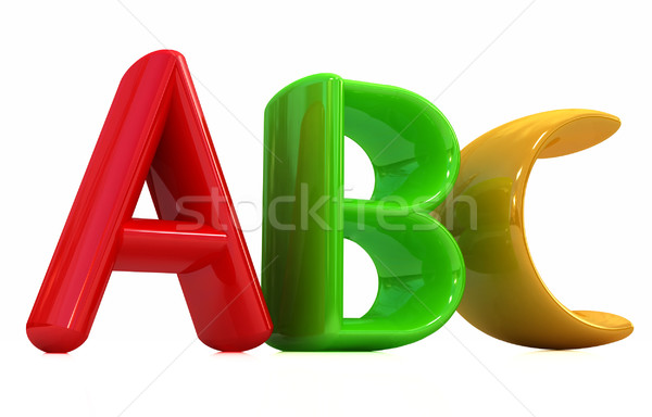 Coloré lettre graphique belle objet texte [[stock_photo]] © Guru3D