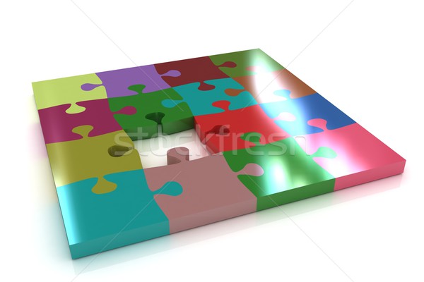 Many-colored puzzle pattern Stock photo © Guru3D