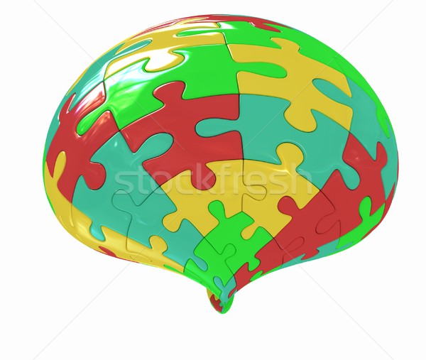 Abstract shape collected from colorful puzzle  Stock photo © Guru3D