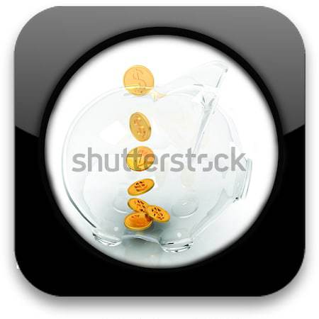 glass piggy bank and falling coins Stock photo © Guru3D