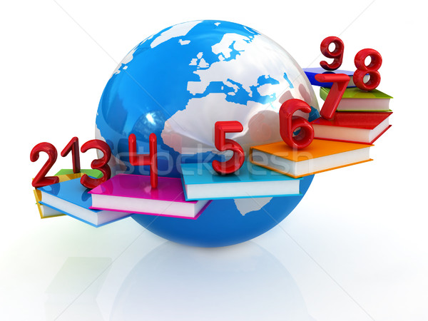 Globalny edukacji numery działalności świecie Pokaż Zdjęcia stock © Guru3D