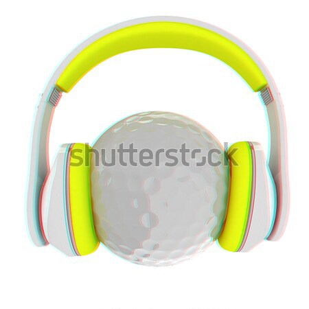 Casque blanche musique téléphone radio concert [[stock_photo]] © Guru3D