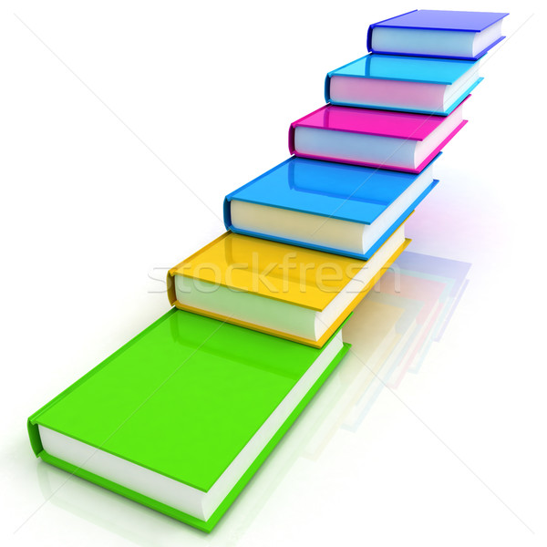 Colorido real livros branco papel escolas Foto stock © Guru3D