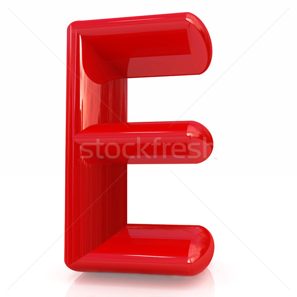 Alphabet on white background. Letter 'E' Stock photo © Guru3D