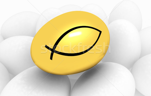 Gold Ei Symbol Christentum christ Sohn Stock foto © Guru3D