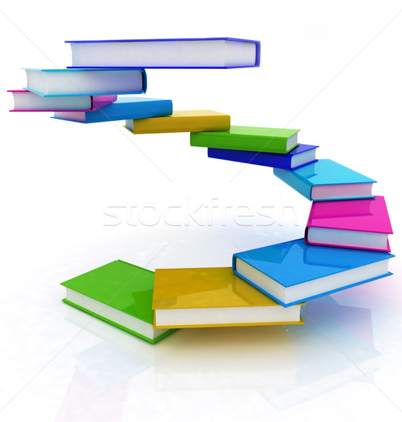 Coloré réel livres blanche papier école [[stock_photo]] © Guru3D