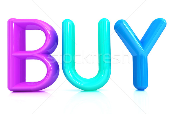 3D coloré texte acheter blanche fond [[stock_photo]] © Guru3D