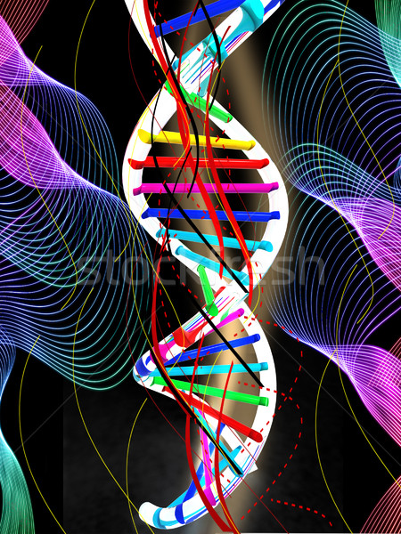 DNA structure model background  Stock photo © Guru3D