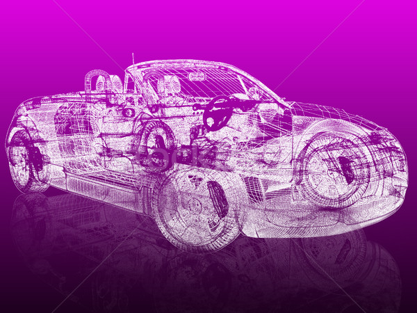3D modello auto gradiente tecnologia macchina Foto d'archivio © Guru3D
