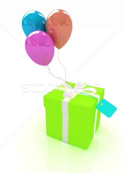 Coffret cadeau ballon été blanche vert marché [[stock_photo]] © Guru3D