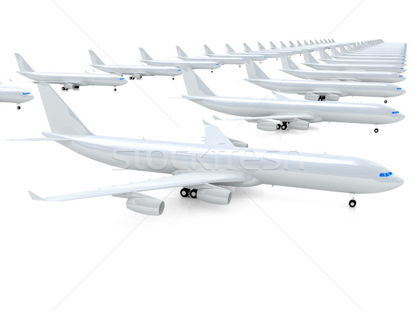 White airplanes Stock photo © Guru3D