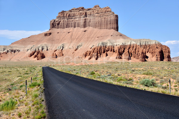 Duende valle carretera naturaleza desierto negro Foto stock © gwhitton