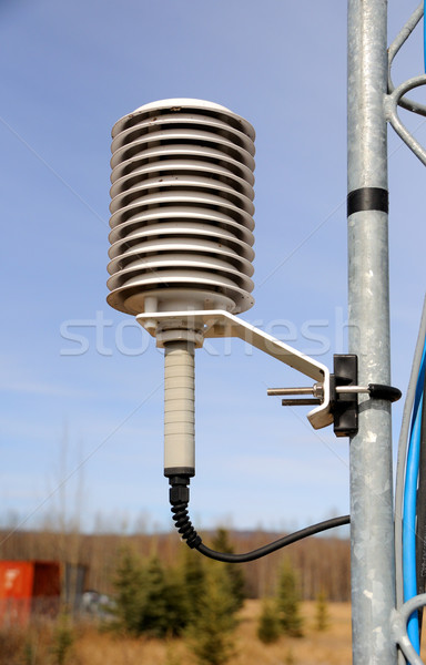 Plate Gill Radiation Shield for Temperature Sensor on a Weather Station Tower  Stock photo © gwhitton