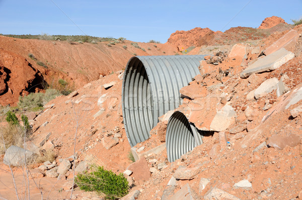 Culvert in Mohave Desert Wash Stock photo © gwhitton