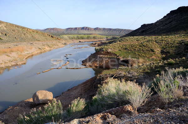 Râu rezervor Utah deşert Imagine de stoc © gwhitton