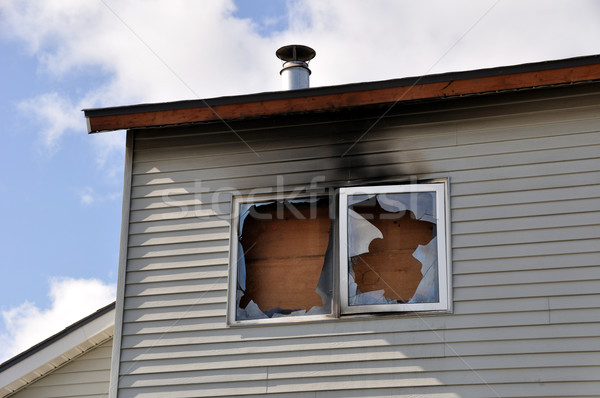 Stock photo: Fire Damage to Apartment Complex