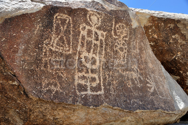 Ancient Indian Petroglyph Art Stock photo © gwhitton