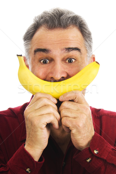 男 バナナ 顔 笑顔 成熟した男 ストックフォト © Habman_18