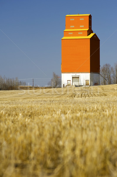 Silo orange attention grain chaumes [[stock_photo]] © Habman_18