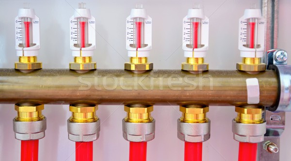Underfloor heating manifolds Stock photo © hamik
