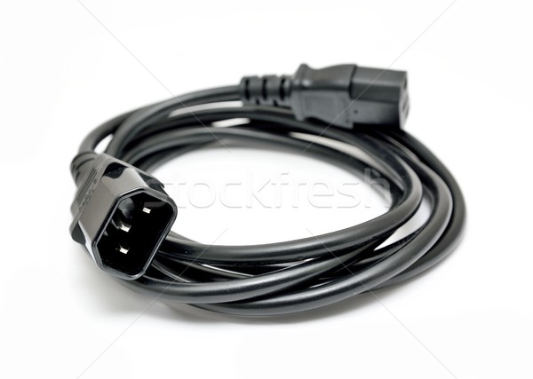 Computer macht koord zwarte detail kabel Stockfoto © hamik